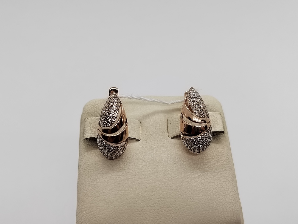 СКМИ585 СЕРЬГИ С КАМНЯМИ (Au 585)