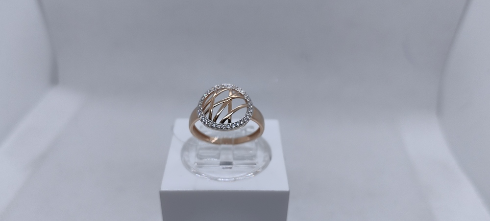 КОЛЬЦО С КАМНЯМИ (Au 585)