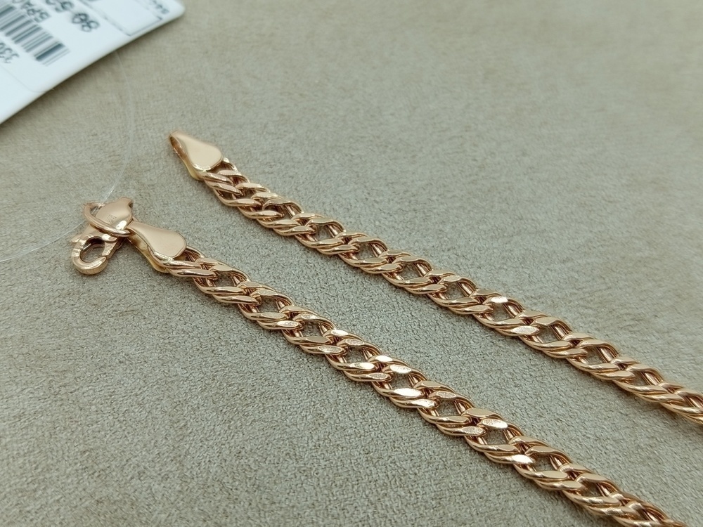 БРАСЛЕТ ПУСТОТЕЛЫЙ Ромб двойной (Au 585)