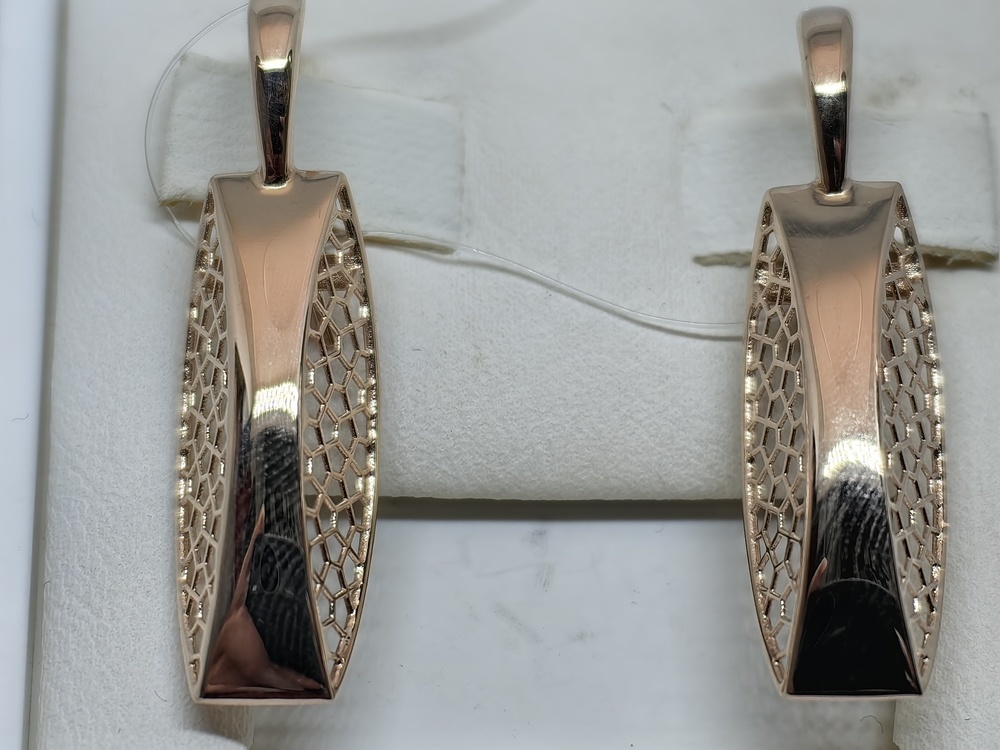 СЕРЬГИ ПЕТЕЛЬКА без камня (Au 585)