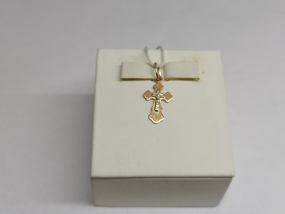 ПОДКБК585 ПОДВЕСКА КРЕСТ БЕЗ КАМНЯ (Au 585)