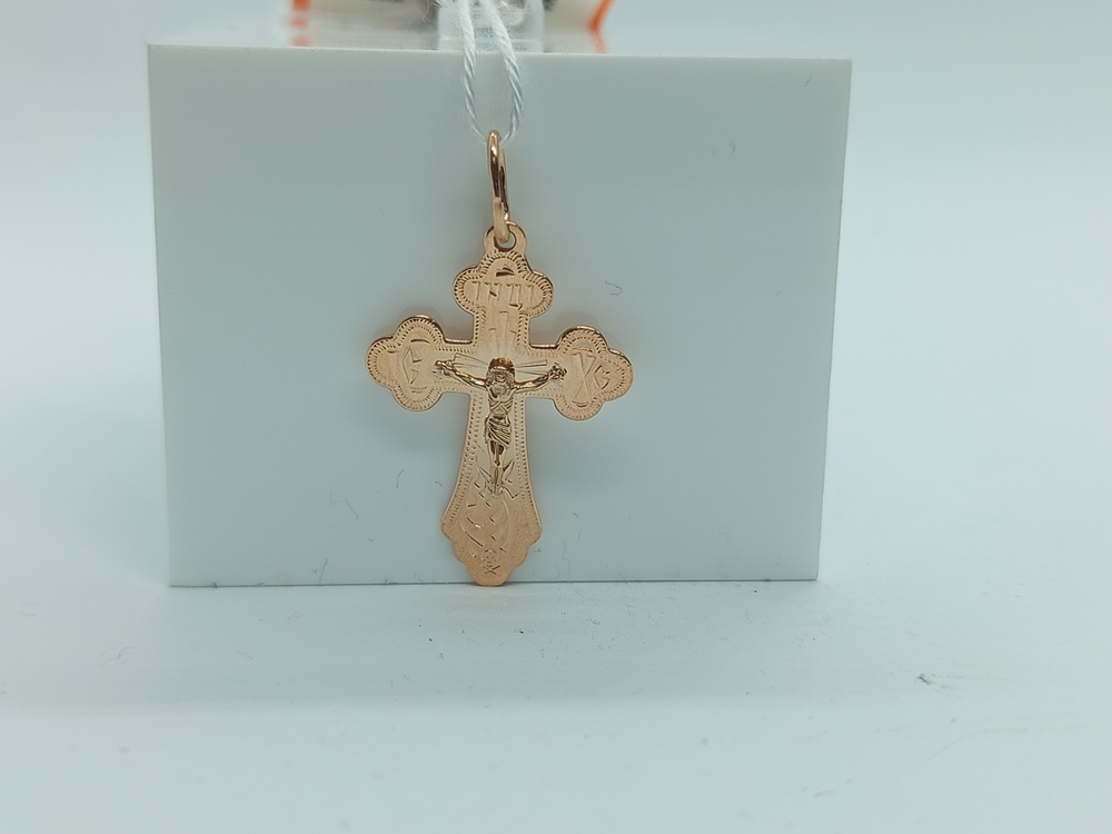 ПОДВЕСКА КРЕСТ БЕЗ КАМНЯ (Au 585)