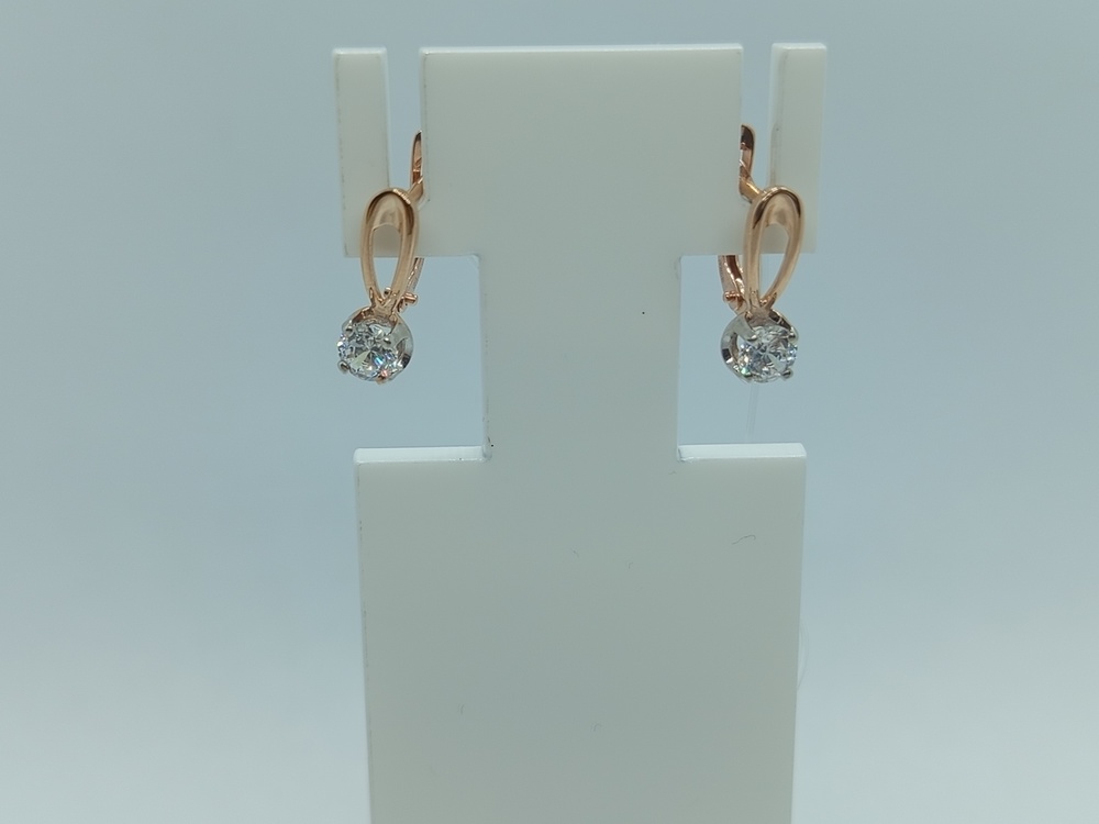 СЕРЬГИ С КАМНЕМ (Au 585)