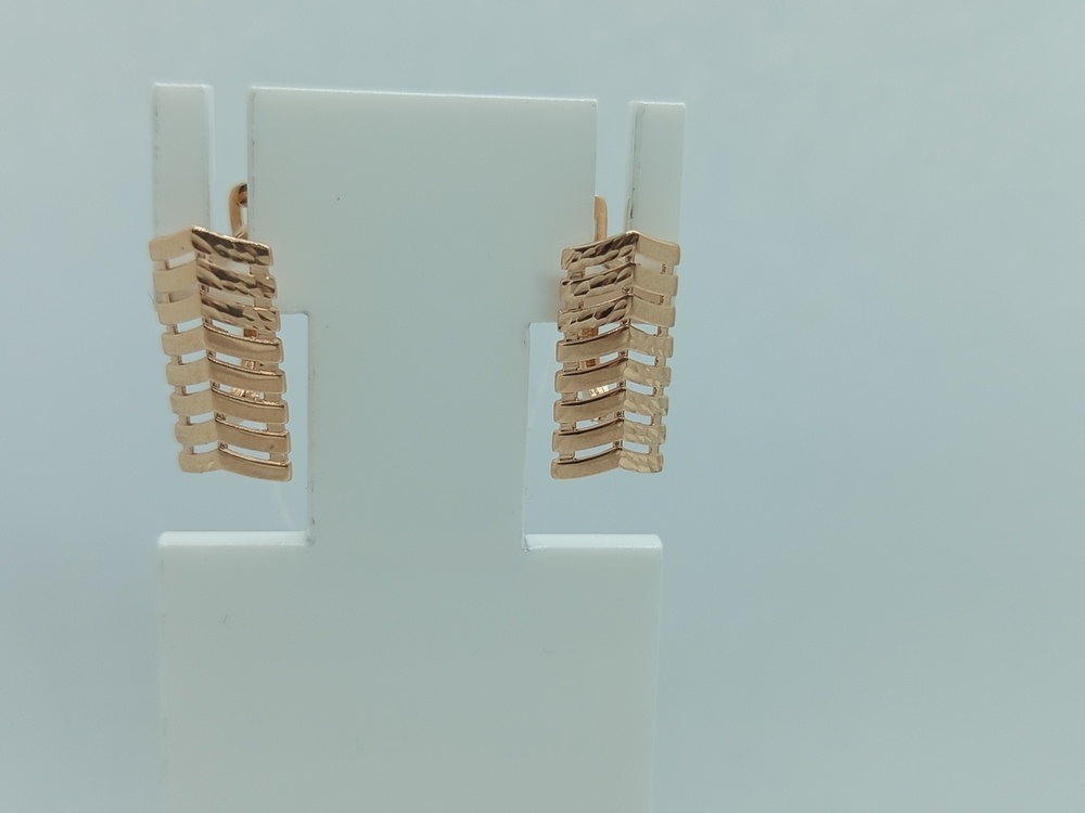 СБКМ585 СЕРЬГИ БЕЗ КАМНЯ (Au 585)