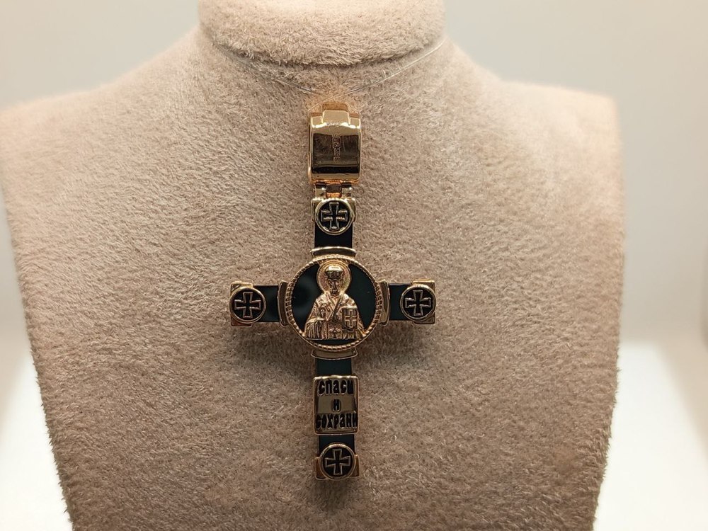 ПОДВЕСКА КРЕСТ с камнем (Au 585)