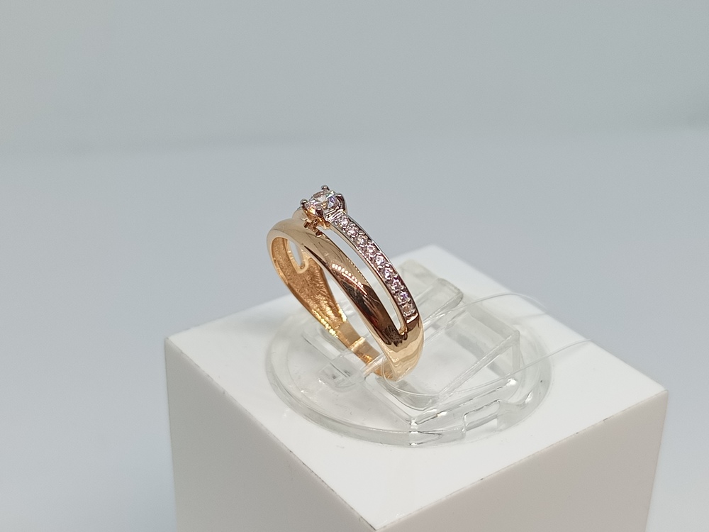 КОЛЬЦО С КАМНЯМИ (Au 585)