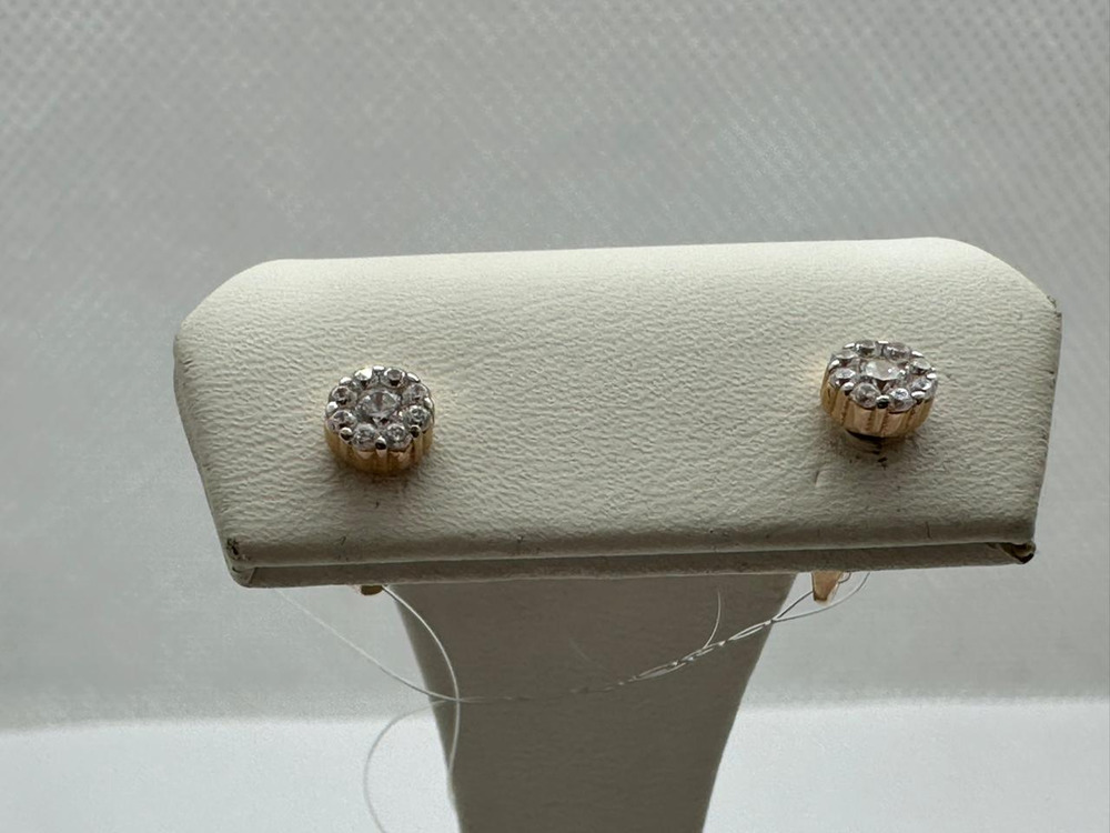 СЕРЬГИ ПУСЕТЫ с камнями (Au 585)