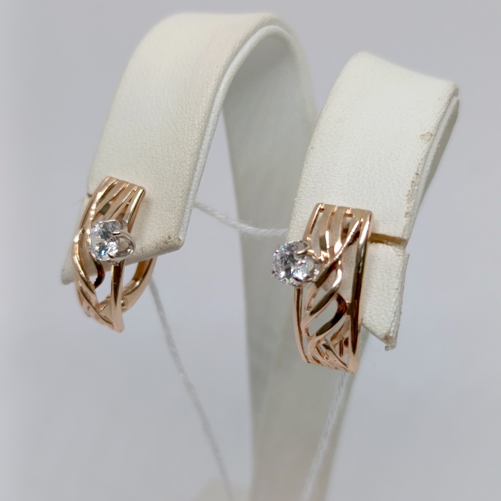 СЕРЬГИ С КАМНЕМ (Au 585)