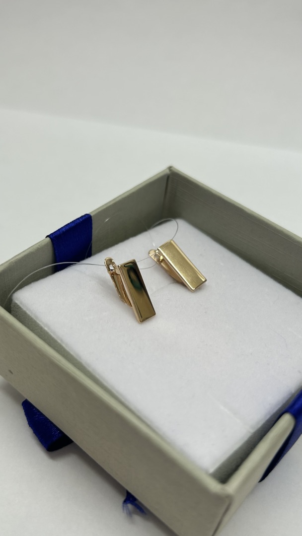 01-207892 СЕРЬГИ БЕЗ КАМНЯ (Au 585)