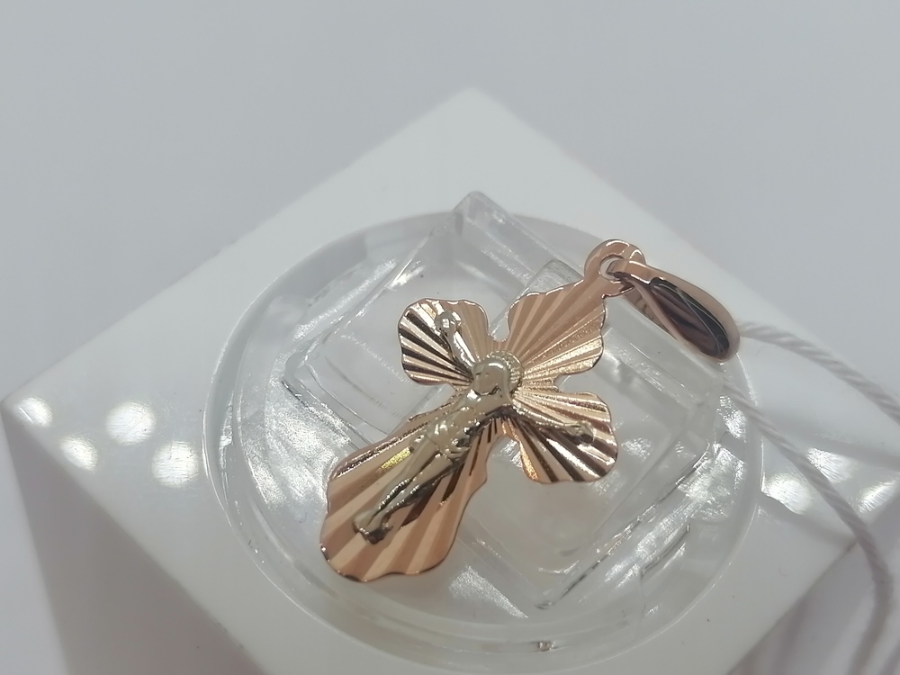 ПОДКБК585 ПОДВЕСКА КРЕСТ БЕЗ КАМНЯ (Au 585)