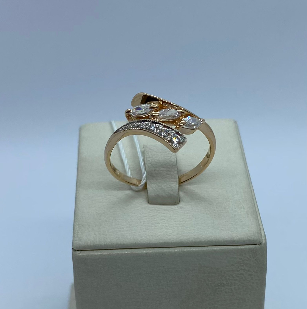 КОЛЬЦО С КАМНЯМИ (Au 585)