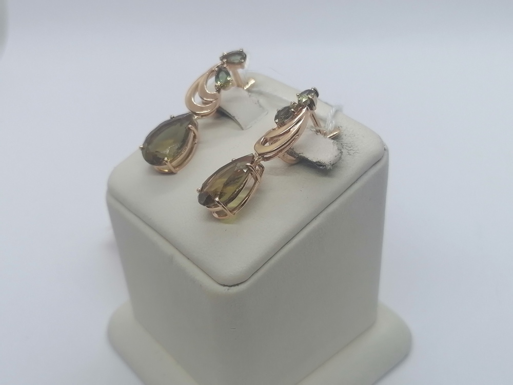 СКМИ585 СЕРЬГИ С КАМНЯМИ (Au 585)