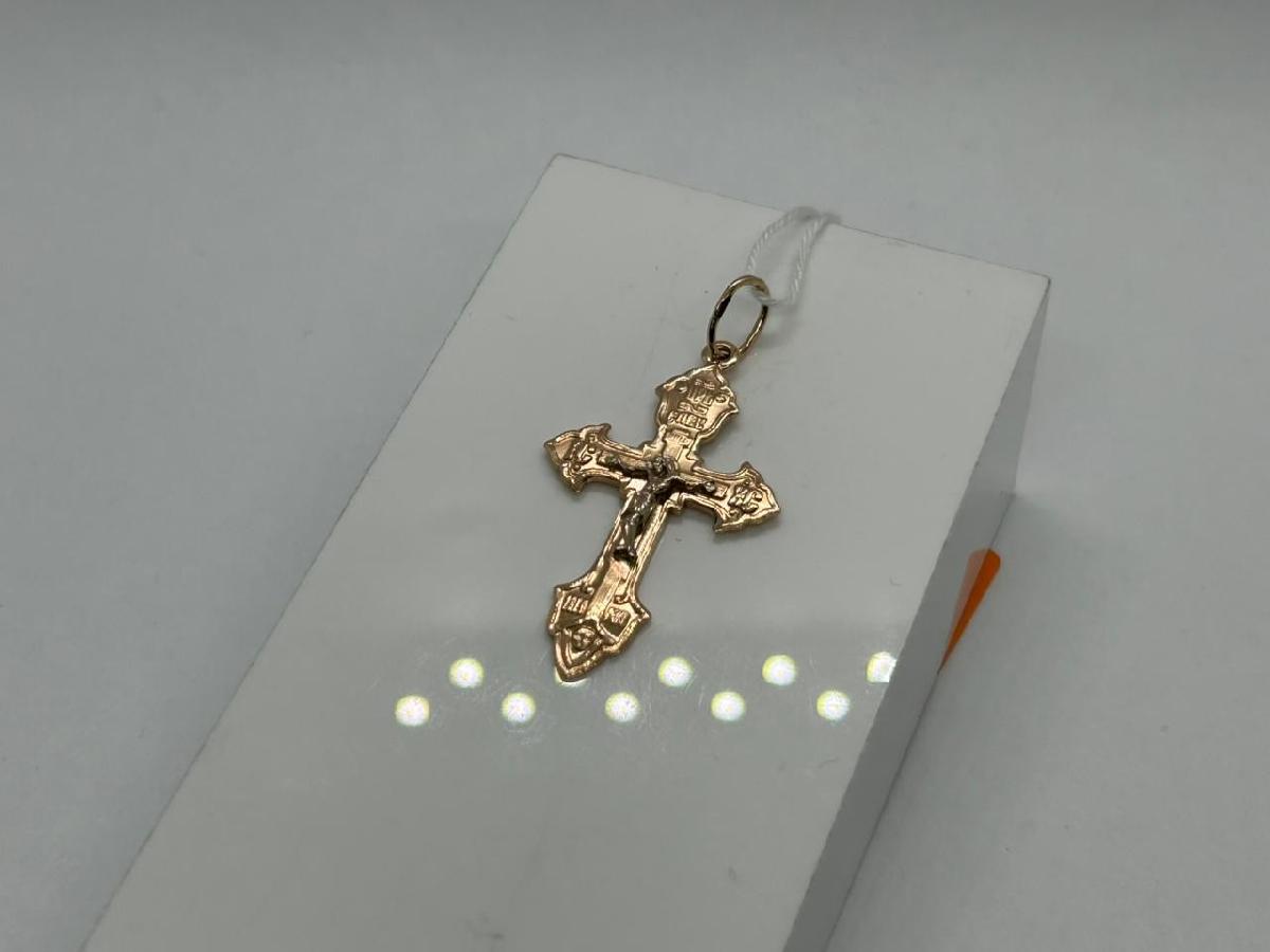 ПОДКБК585 ПОДВЕСКА КРЕСТ БЕЗ КАМНЯ (Au 585)