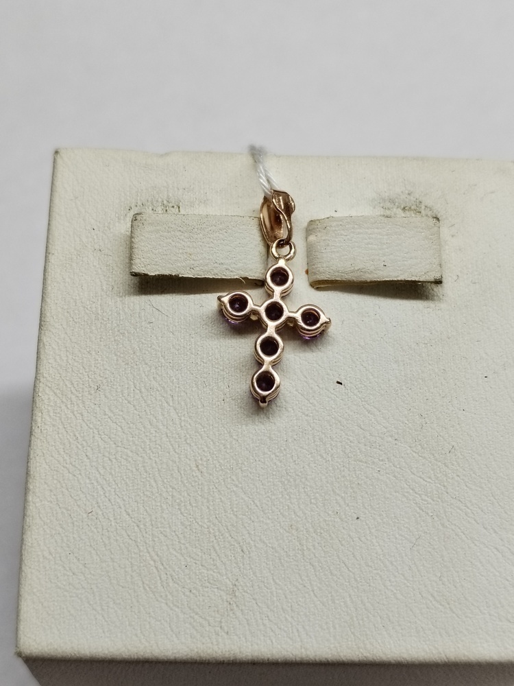 ПОДВЕСКА КРЕСТ С КАМНЯМИ (Au 585)