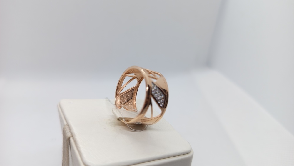 КОЛЬЦО С КАМНЯМИ (Au 585)