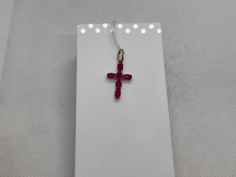 ПОДККИ585 ПОДВЕСКА КРЕСТ С КАМНЯМИ (Au 585) ПОДККИ585 ПОДВЕСКА КРЕСТ С КАМНЯМИ (Au 585)