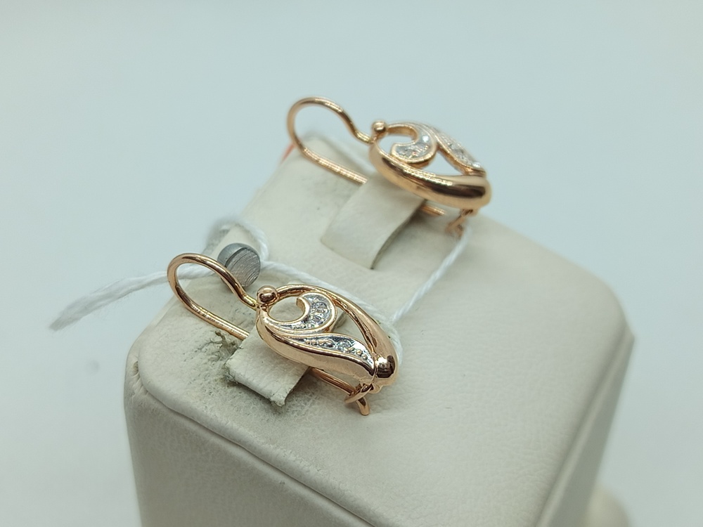 СКМИ585 СЕРЬГИ С КАМНЯМИ (Au 585)