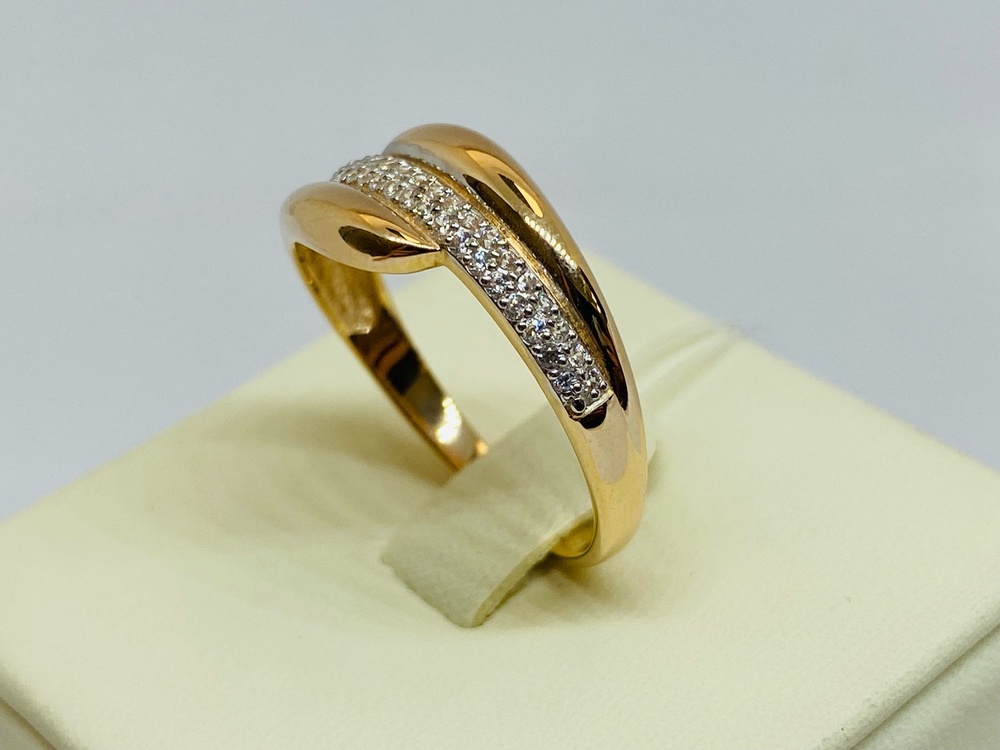 КОЛЬЦО С КАМНЯМИ (Au 585)