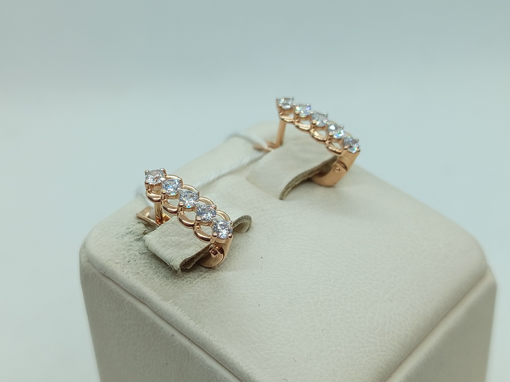 СКМИ585 СЕРЬГИ С КАМНЯМИ (Au 585)