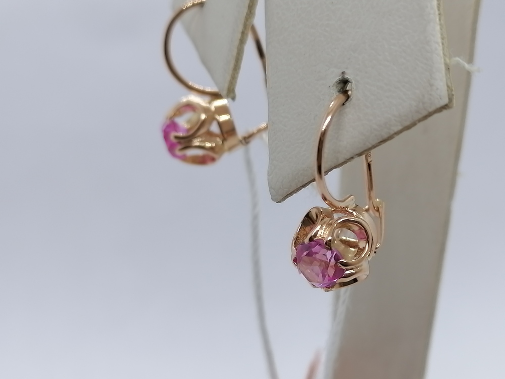 СЕРЬГИ С КАМНЕМ (Au 583)