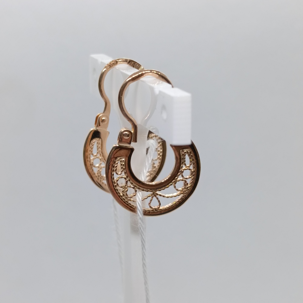 СБКМ585 СЕРЬГИ БЕЗ КАМНЯ (Au 585)