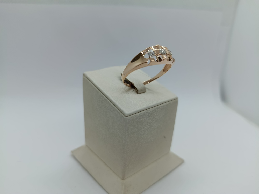 КОЛЬЦО С КАМНЯМИ (Au 585)