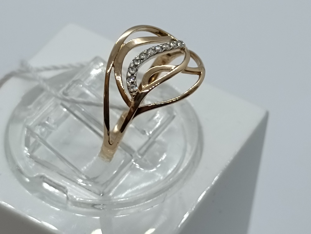 КОЛЬЦО С КАМНЯМИ (Au 585)