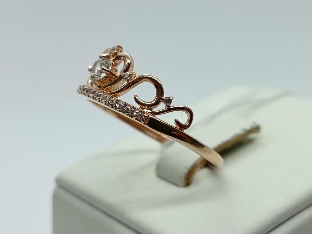 КОЛЬЦО С КАМНЯМИ (Au 585)