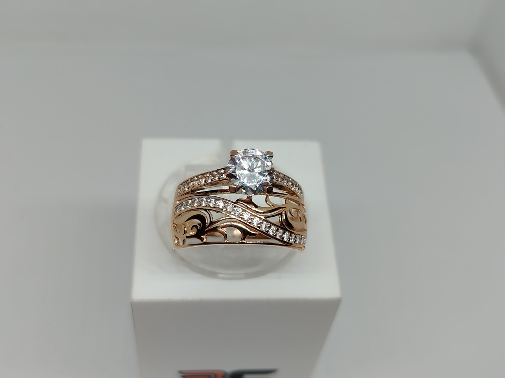 КОЛКМИ585 КОЛЬЦО С КАМНЯМИ (Au 585)