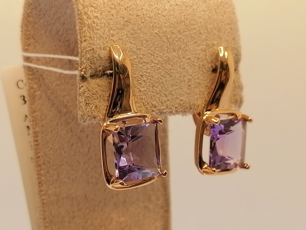 СЕРЬГИ АМЕТИСТ (Au 585)