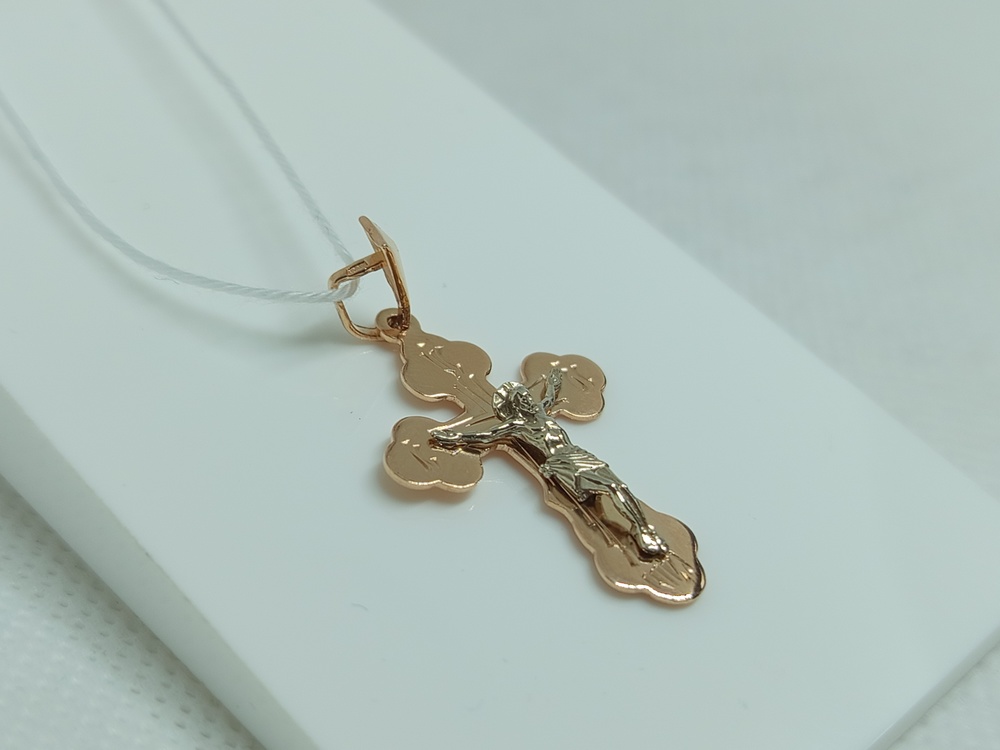 ПОДКБК585 ПОДВЕСКА КРЕСТ БЕЗ КАМНЯ (Au 585)