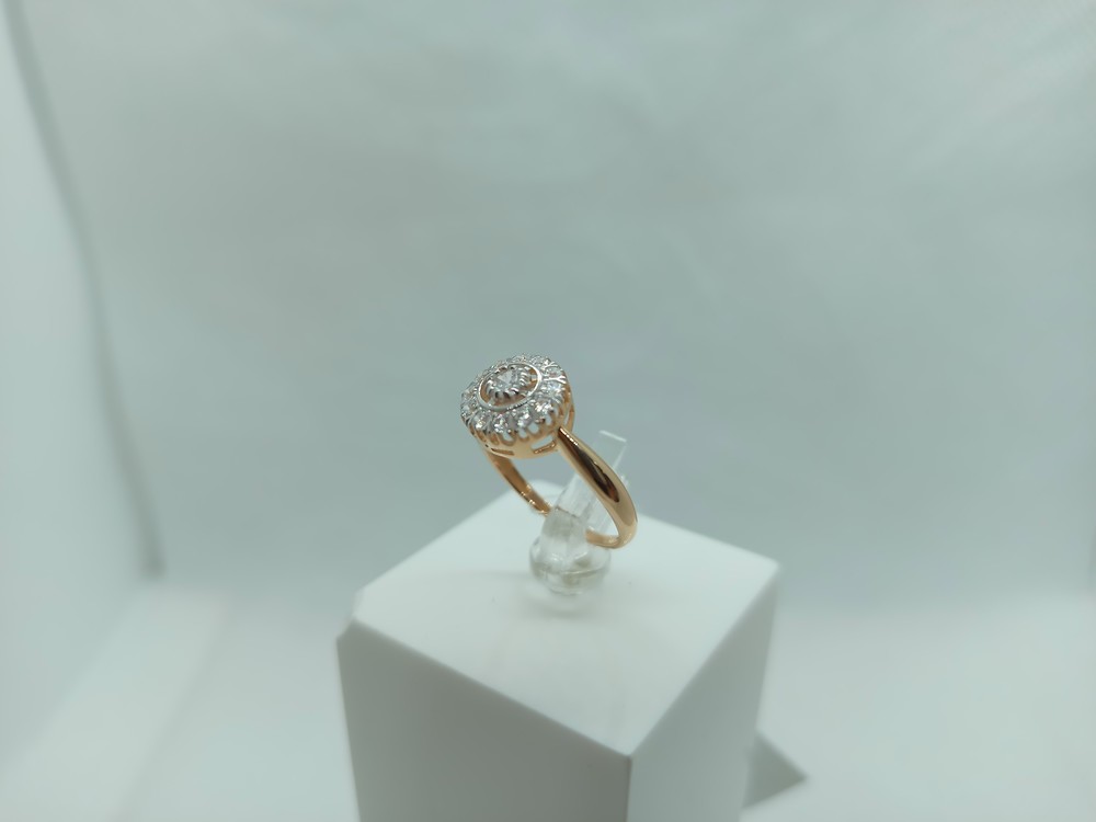 КОЛЬЦО С КАМНЯМИ (Au 585)