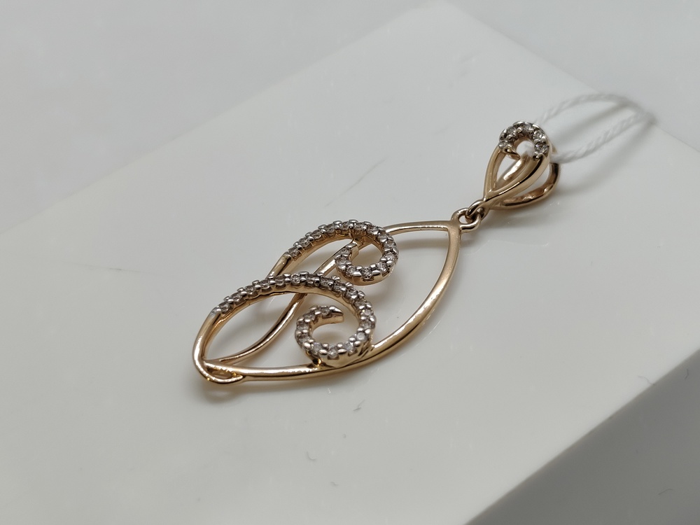 ПОДКМИ585 ПОДВЕСКА С КАМНЯМИ (Au 585)