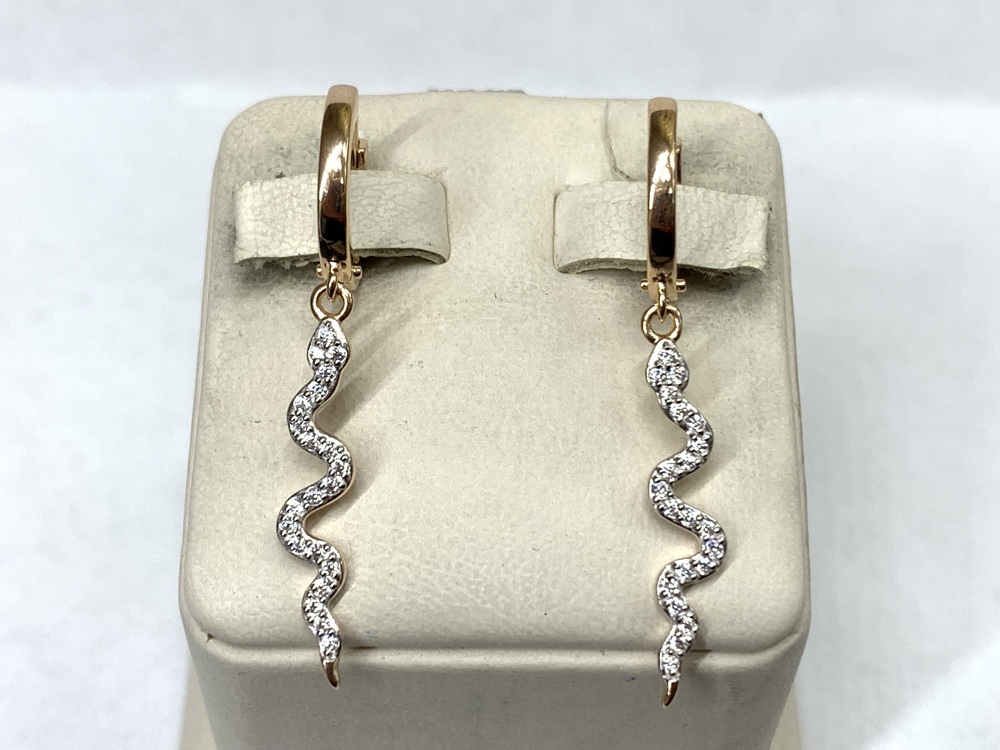 СЕРЬГИ С КАМНЯМИ (Au 585)