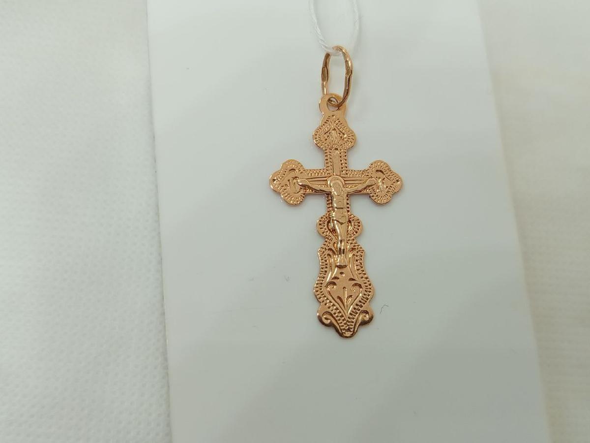 ПОДКБК585 ПОДВЕСКА КРЕСТ БЕЗ КАМНЯ (Au 585)