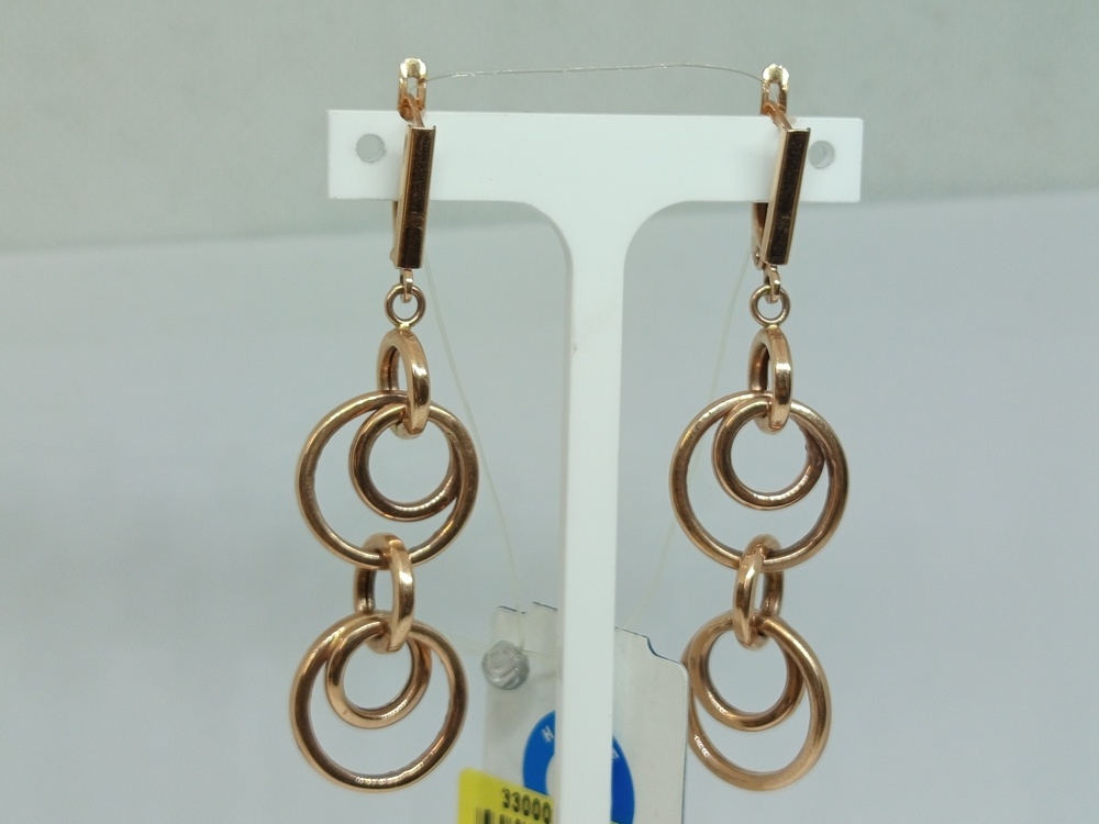 02346 СЕРЬГИ БЕЗ КАМНЯ (Au 585)