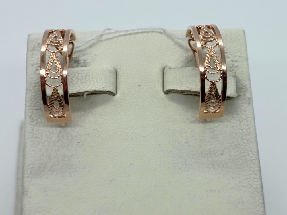 СЕРЬГИ БЕЗ КАМНЯ (Au 585)