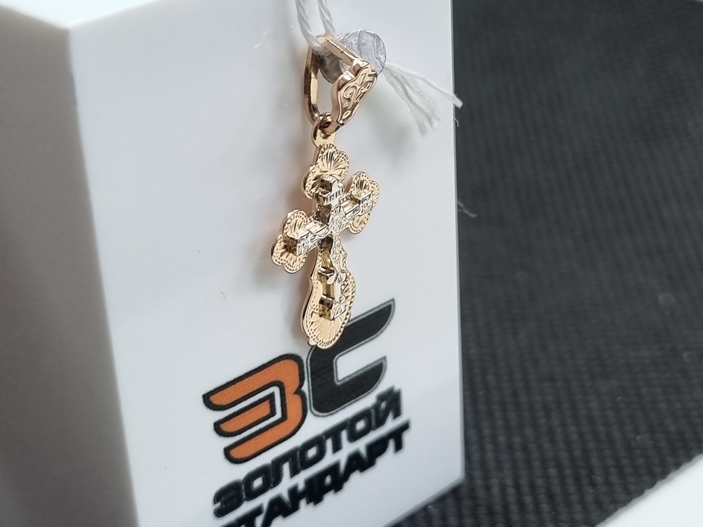 ПОДКБК585 ПОДВЕСКА КРЕСТ БЕЗ КАМНЯ (Au 585)