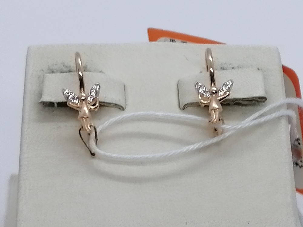 СКМИ585 СЕРЬГИ С КАМНЯМИ (Au 585)