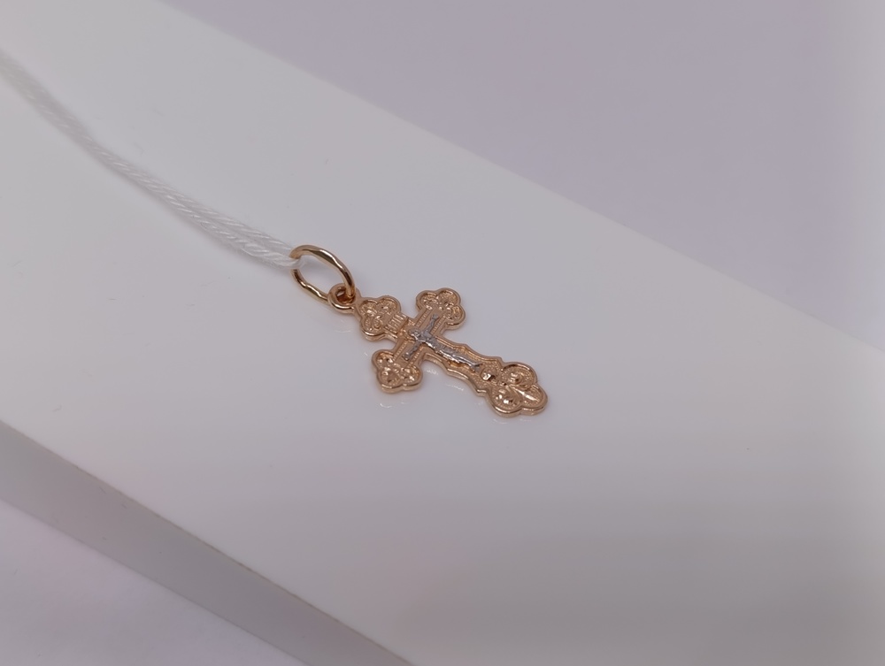 ПОДВЕСКА КРЕСТ БЕЗ КАМНЯ (Au 585)