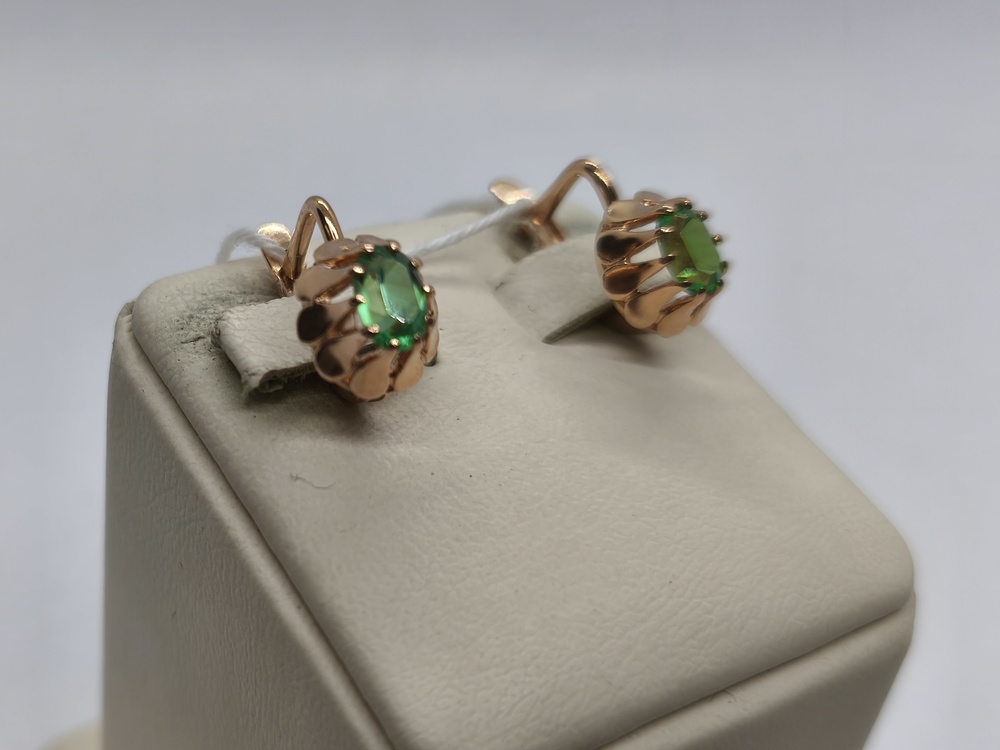 СЕРЬГИ С КАМНЕМ (Au 585)