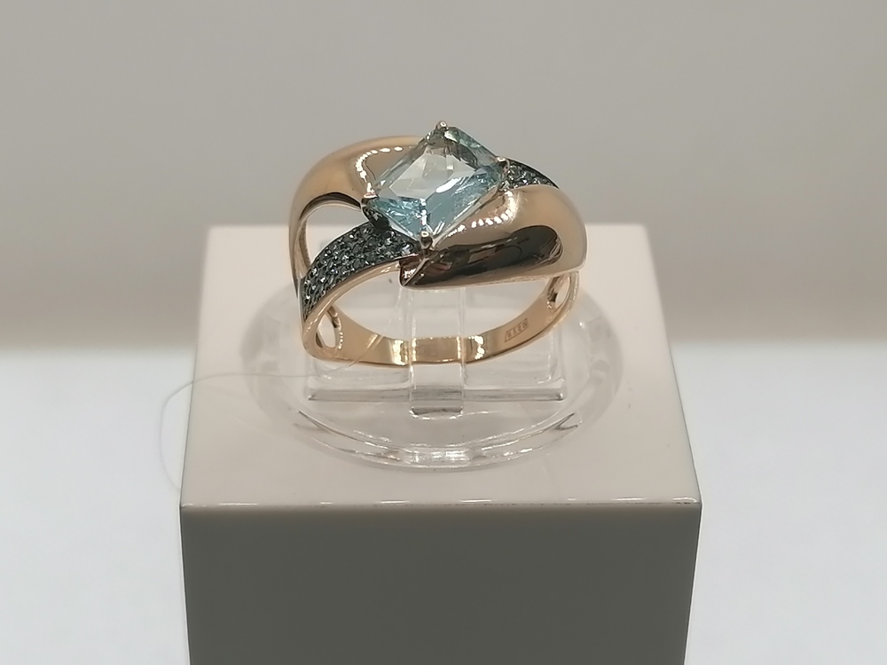 КОЛЬЦО АКВАМАРИН (Au 585)
