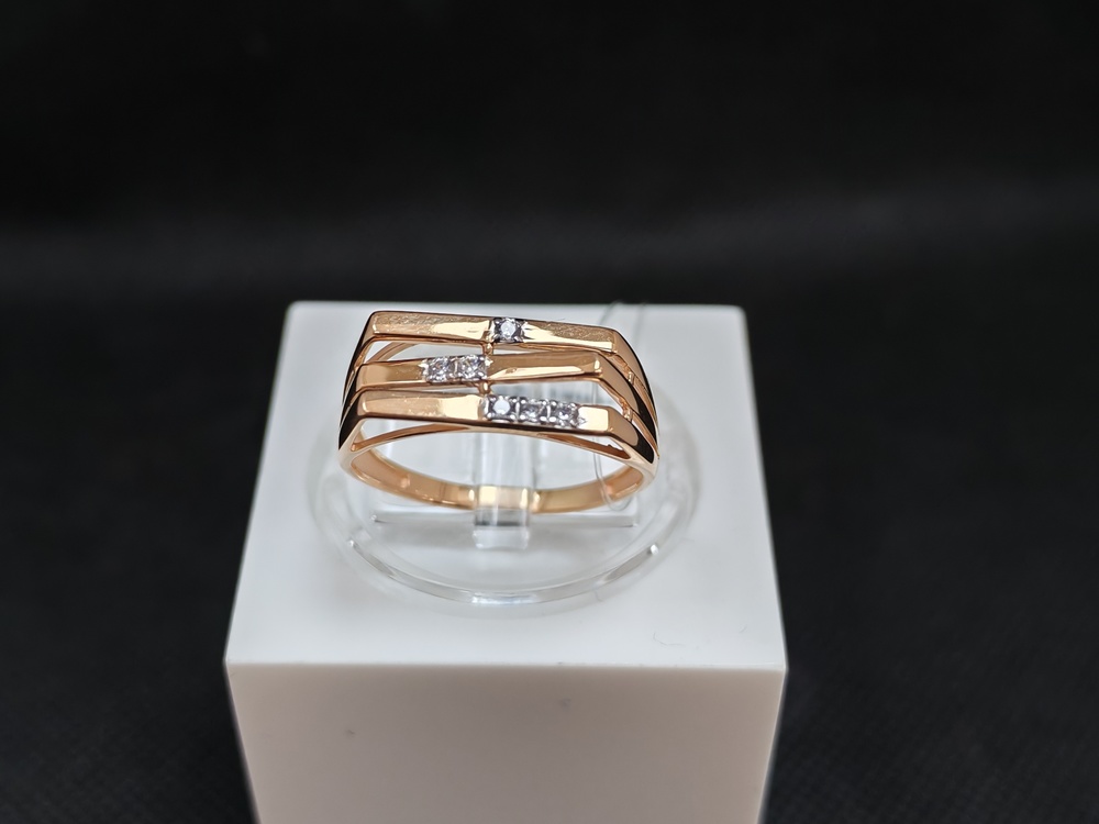 КОЛЬЦО С КАМНЯМИ (Au 585)