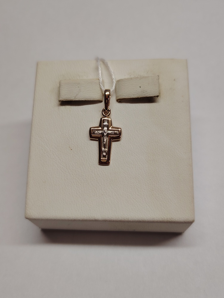 ПОДКБК585 ПОДВЕСКА КРЕСТ БЕЗ КАМНЯ (Au 585)