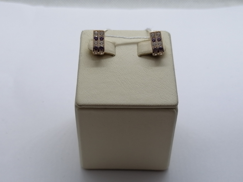СКМИ585 СЕРЬГИ С КАМНЯМИ (Au 585)