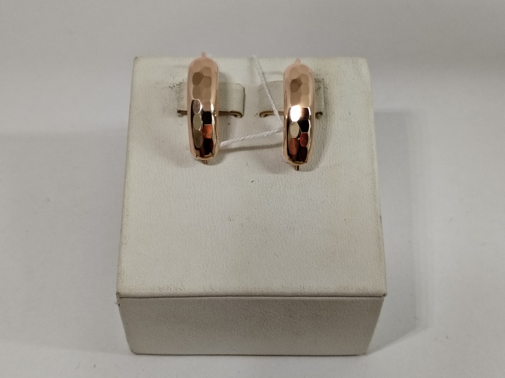 СБКМ585 СЕРЬГИ БЕЗ КАМНЯ (Au 585)