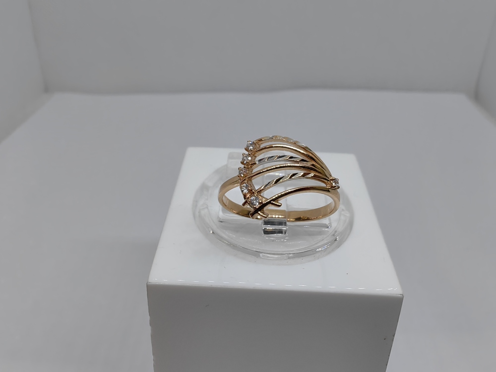 КОЛЬЦО С КАМНЯМИ (Au 585)