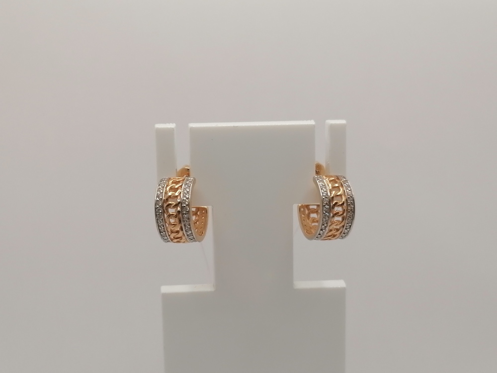 с5011 СЕРЬГИ С КАМНЯМИ (Au 585)