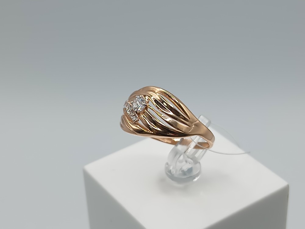 КОЛЬЦО С КАМНЯМИ (Au 585)