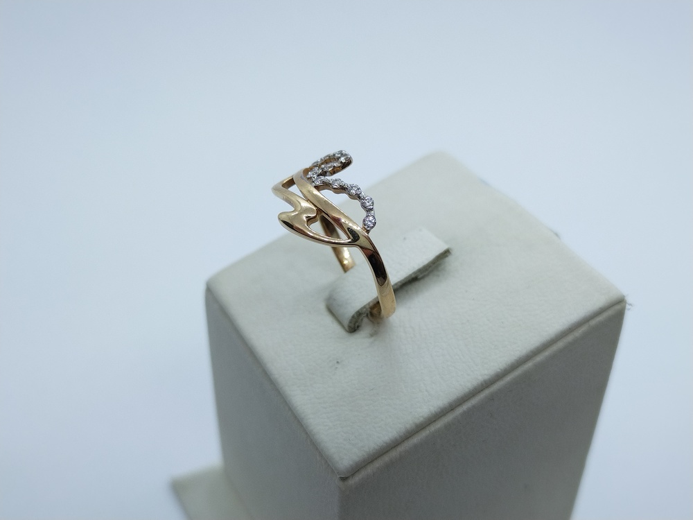 КОЛЬЦО С КАМНЯМИ (Au 585)